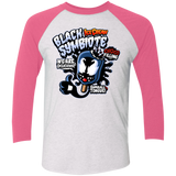 T-Shirts Heather White/Vintage Pink / X-Small Black Symbiote Ice Cream Men's Triblend 3/4 Sleeve