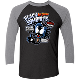 T-Shirts Vintage Black/Premium Heather / X-Small Black Symbiote Ice Cream Men's Triblend 3/4 Sleeve