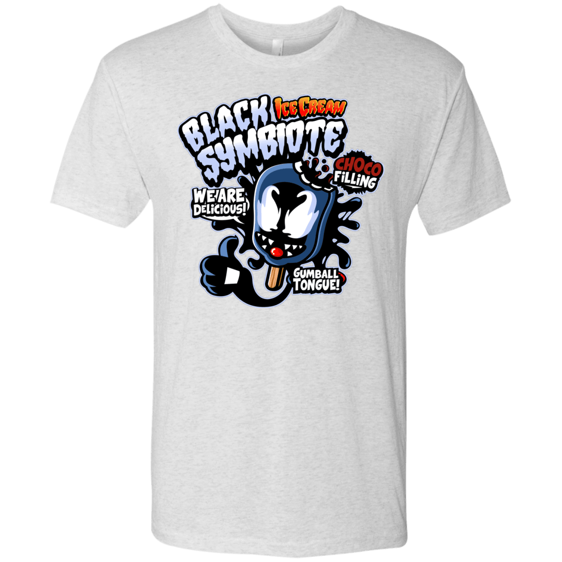 T-Shirts Heather White / S Black Symbiote Ice Cream Men's Triblend T-Shirt