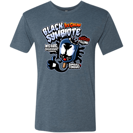 T-Shirts Indigo / S Black Symbiote Ice Cream Men's Triblend T-Shirt