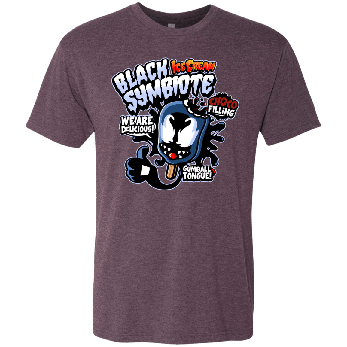 T-Shirts Vintage Purple / S Black Symbiote Ice Cream Men's Triblend T-Shirt