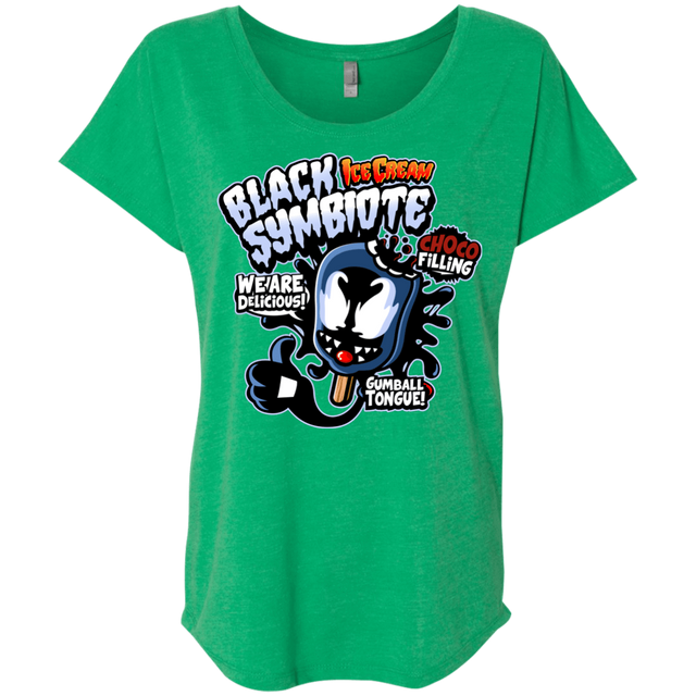 T-Shirts Envy / X-Small Black Symbiote Ice Cream Triblend Dolman Sleeve