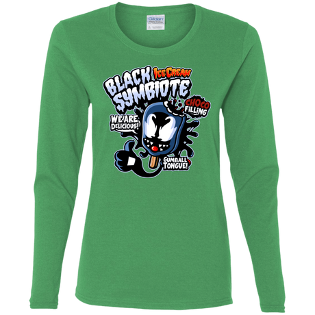 T-Shirts Irish Green / S Black Symbiote Ice Cream Women's Long Sleeve T-Shirt
