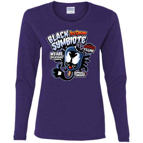 T-Shirts Purple / S Black Symbiote Ice Cream Women's Long Sleeve T-Shirt