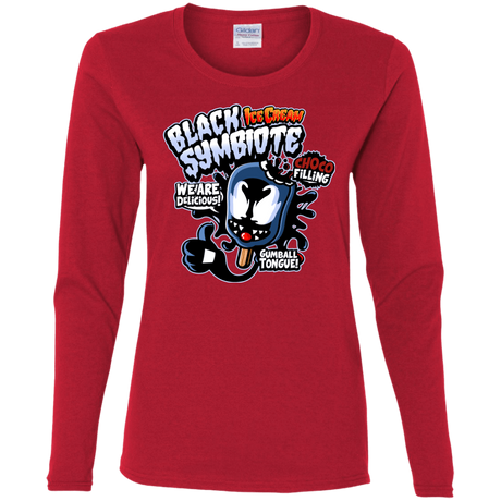 T-Shirts Red / S Black Symbiote Ice Cream Women's Long Sleeve T-Shirt