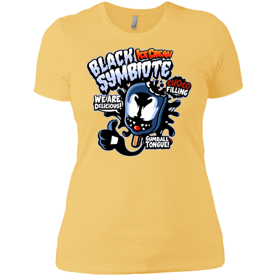 T-Shirts Banana Cream/ / X-Small Black Symbiote Ice Cream Women's Premium T-Shirt