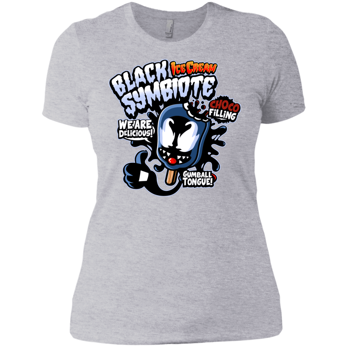 T-Shirts Heather Grey / X-Small Black Symbiote Ice Cream Women's Premium T-Shirt
