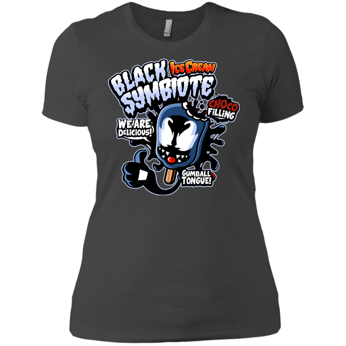 T-Shirts Heavy Metal / X-Small Black Symbiote Ice Cream Women's Premium T-Shirt