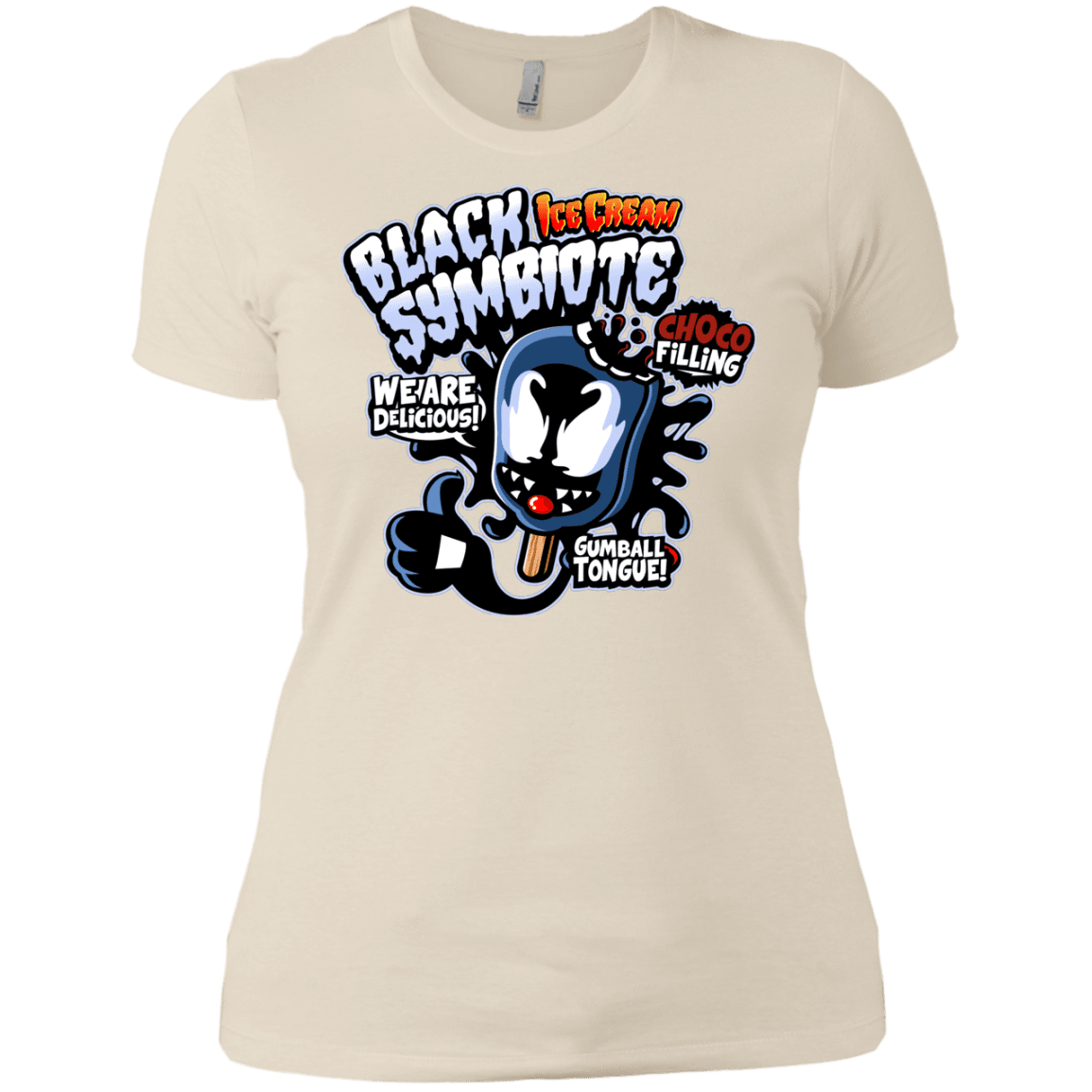 T-Shirts Ivory/ / X-Small Black Symbiote Ice Cream Women's Premium T-Shirt