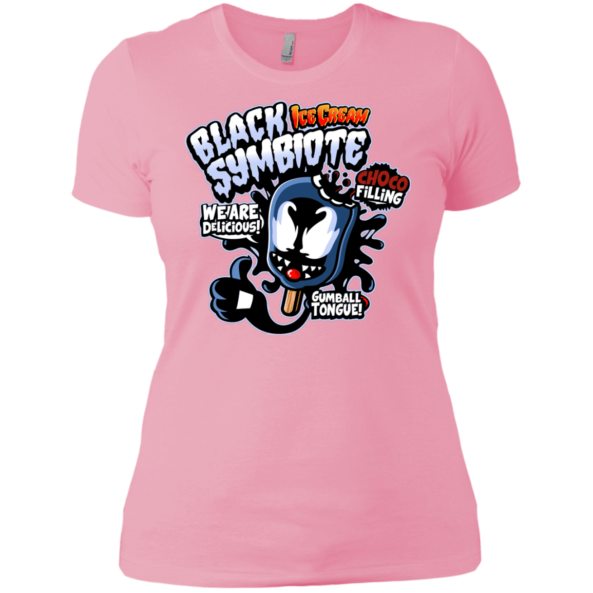 T-Shirts Light Pink / X-Small Black Symbiote Ice Cream Women's Premium T-Shirt