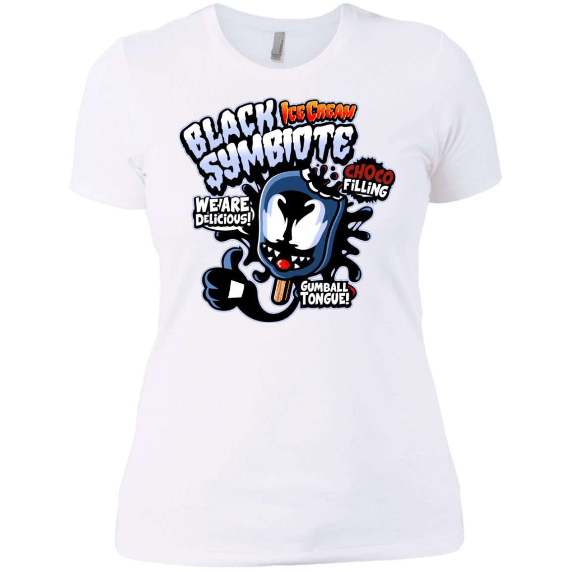 T-Shirts White / X-Small Black Symbiote Ice Cream Women's Premium T-Shirt