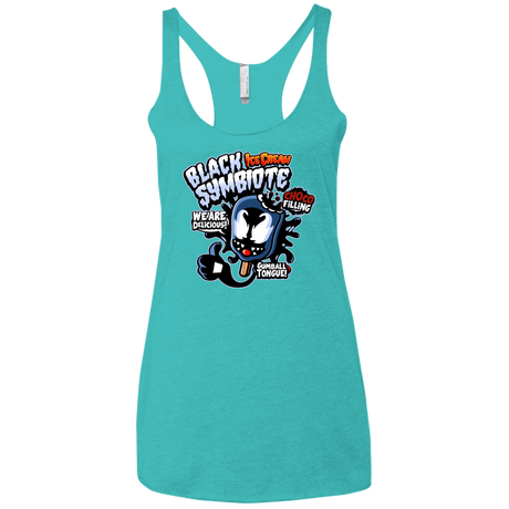 T-Shirts Tahiti Blue / X-Small Black Symbiote Ice Cream Women's Triblend Racerback Tank