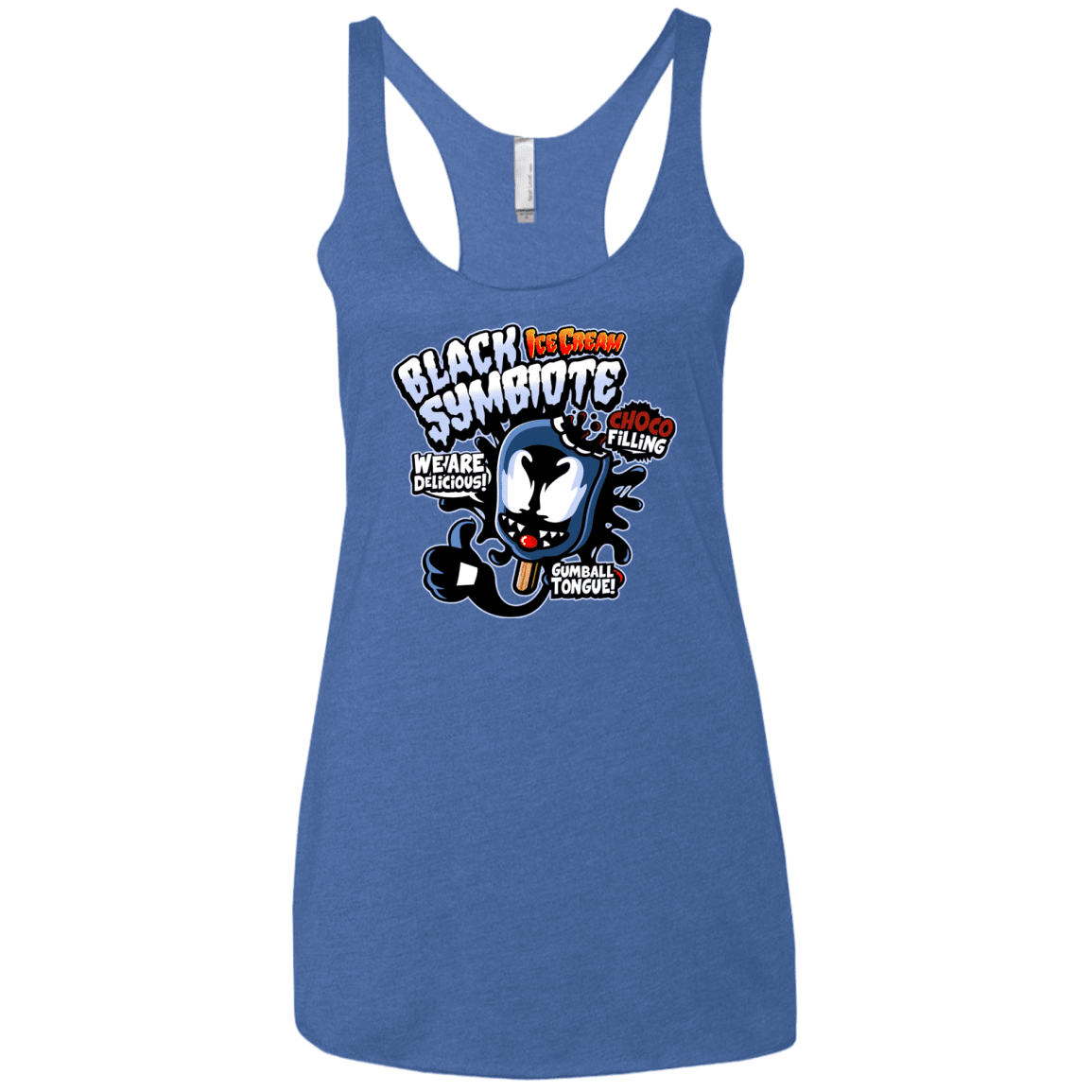 T-Shirts Vintage Royal / X-Small Black Symbiote Ice Cream Women's Triblend Racerback Tank