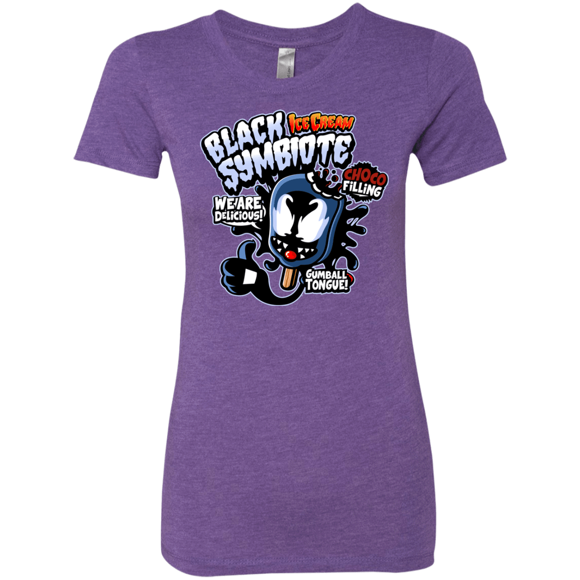 T-Shirts Purple Rush / S Black Symbiote Ice Cream Women's Triblend T-Shirt