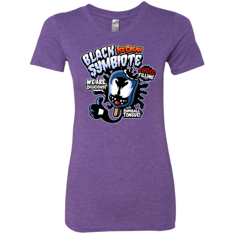 T-Shirts Purple Rush / S Black Symbiote Ice Cream Women's Triblend T-Shirt