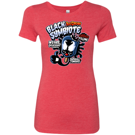 T-Shirts Vintage Red / S Black Symbiote Ice Cream Women's Triblend T-Shirt