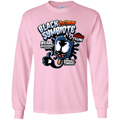 T-Shirts Light Pink / YS Black Symbiote Ice Cream Youth Long Sleeve T-Shirt