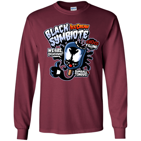 T-Shirts Maroon / YS Black Symbiote Ice Cream Youth Long Sleeve T-Shirt