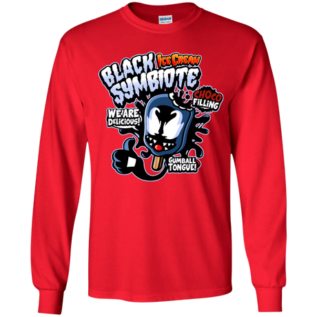 T-Shirts Red / YS Black Symbiote Ice Cream Youth Long Sleeve T-Shirt