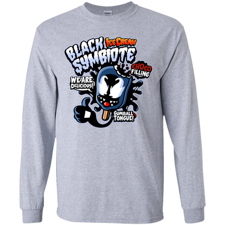 T-Shirts Sport Grey / YS Black Symbiote Ice Cream Youth Long Sleeve T-Shirt