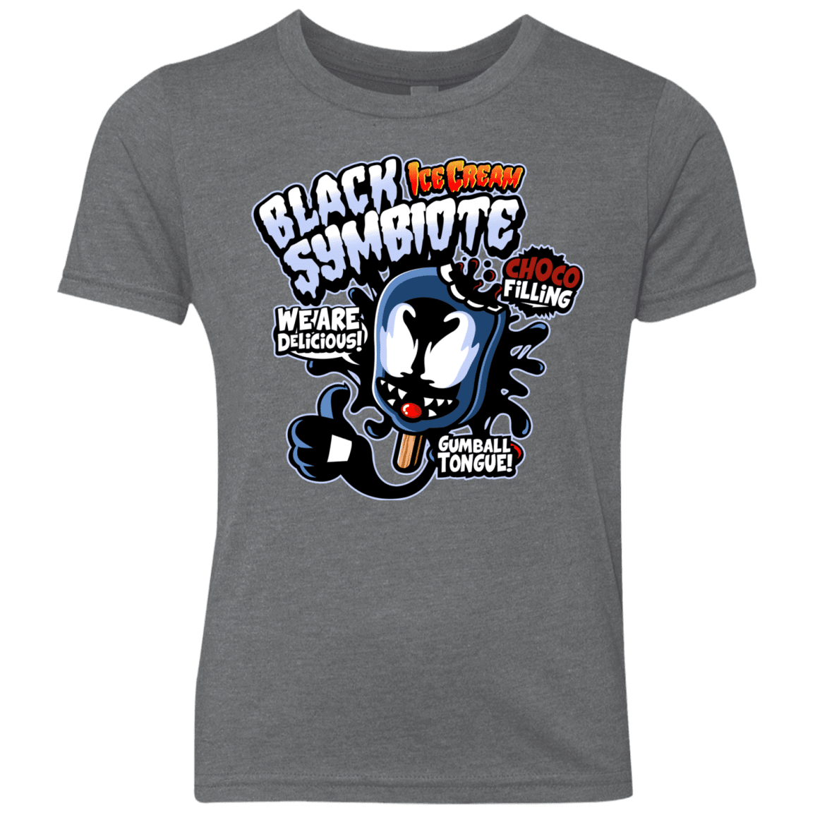 T-Shirts Premium Heather / YXS Black Symbiote Ice Cream Youth Triblend T-Shirt