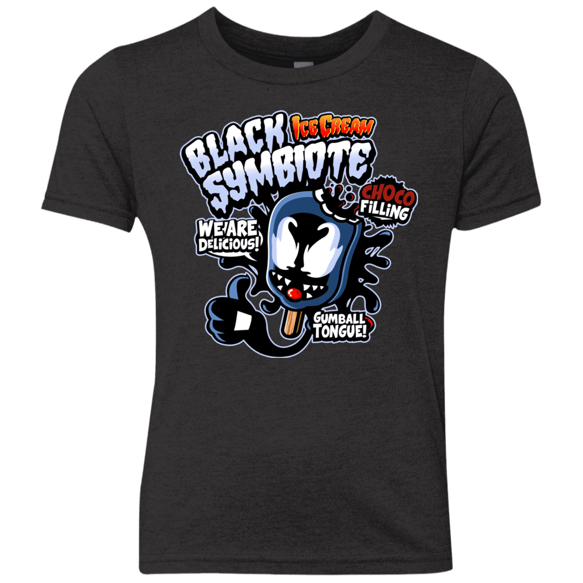 T-Shirts Vintage Black / YXS Black Symbiote Ice Cream Youth Triblend T-Shirt
