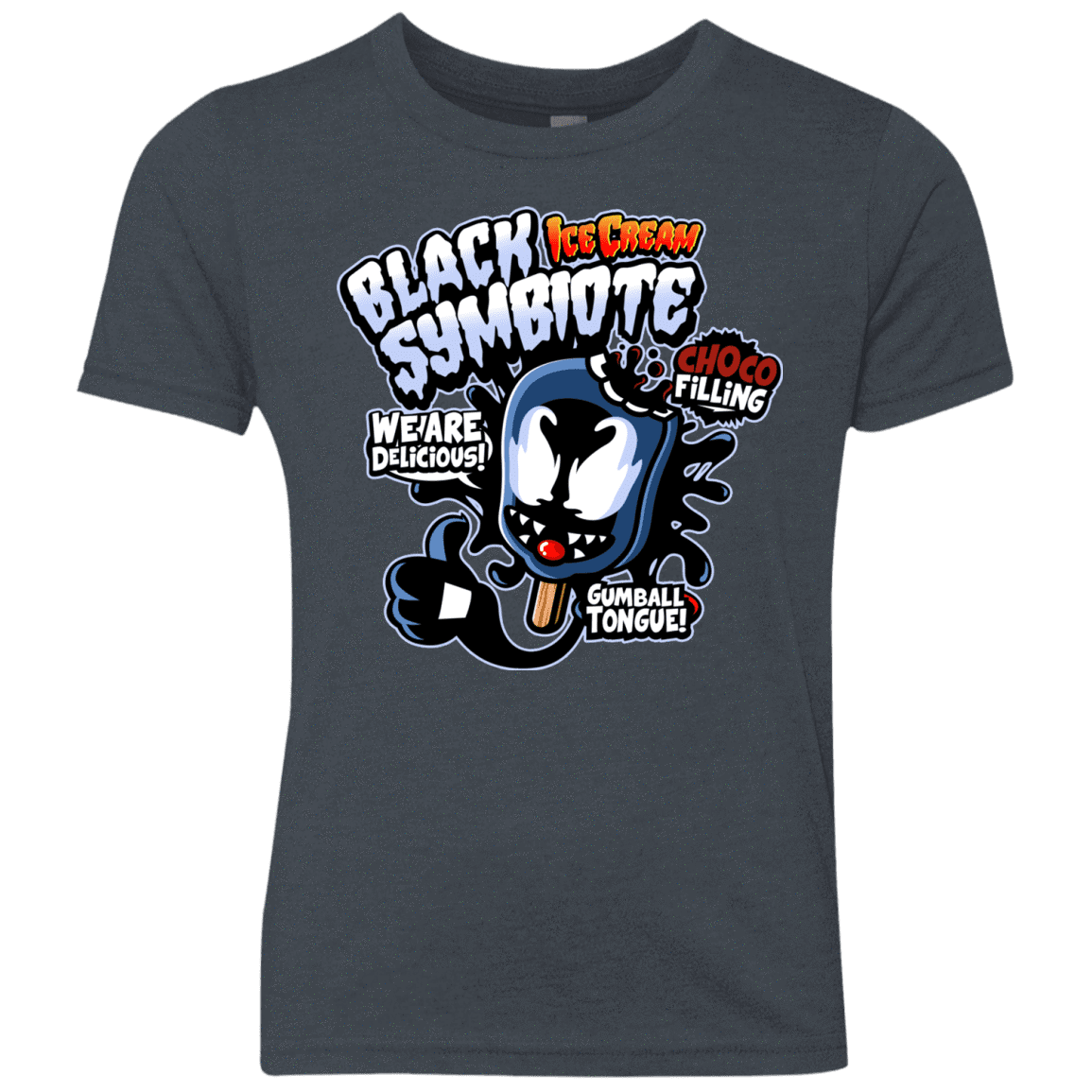 T-Shirts Vintage Navy / YXS Black Symbiote Ice Cream Youth Triblend T-Shirt