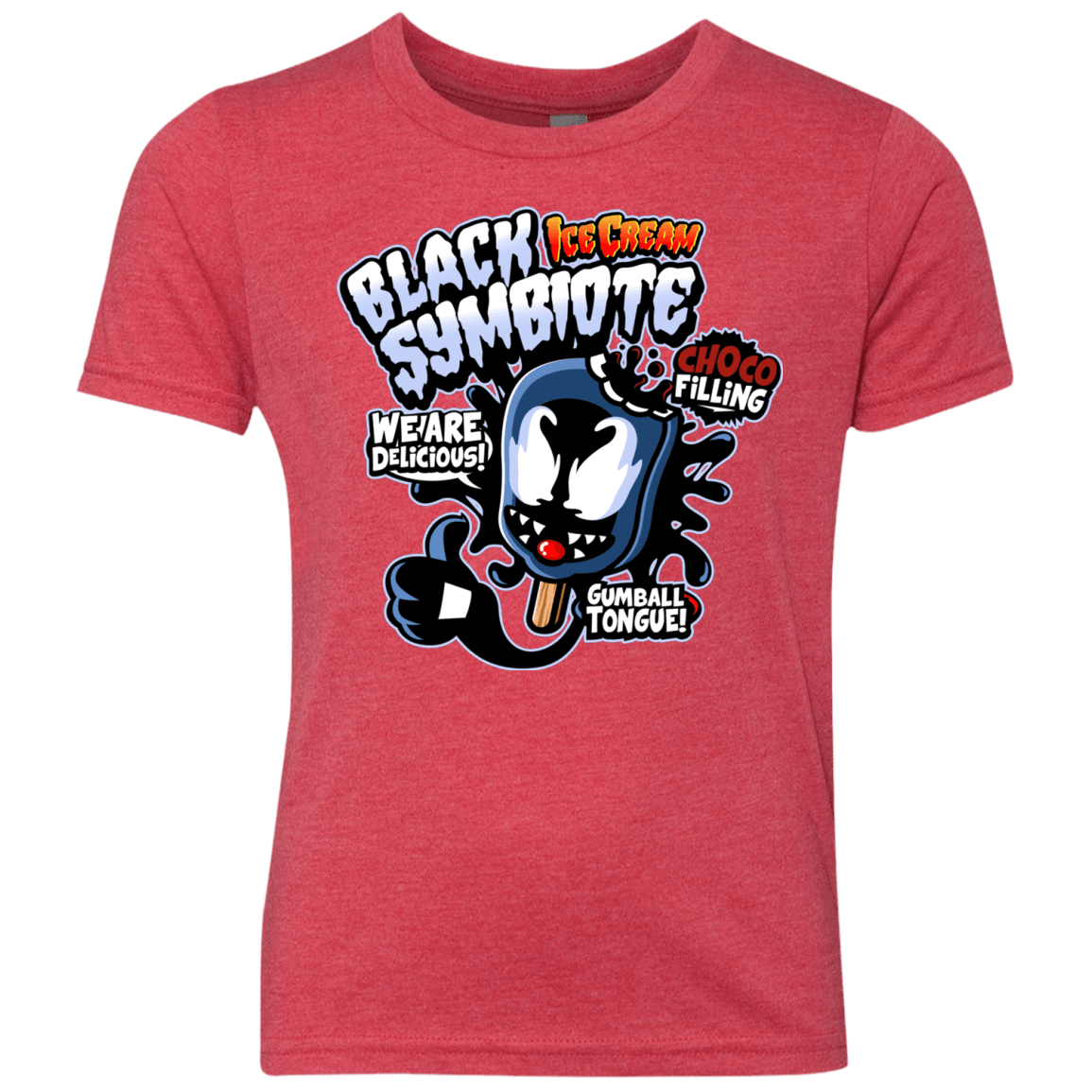 T-Shirts Vintage Red / YXS Black Symbiote Ice Cream Youth Triblend T-Shirt