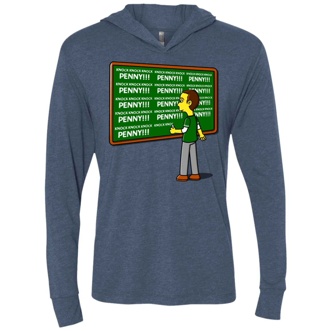 T-Shirts Indigo / X-Small Blackboard Theory Triblend Long Sleeve Hoodie Tee