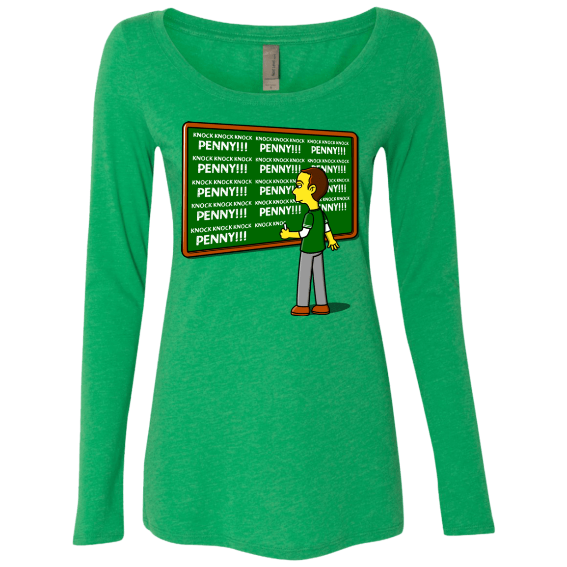 T-Shirts Envy / Small Blackboard Theory Women's Triblend Long Sleeve Shirt