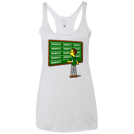T-Shirts Heather White / X-Small Blackboard Theory Women's Triblend Racerback Tank
