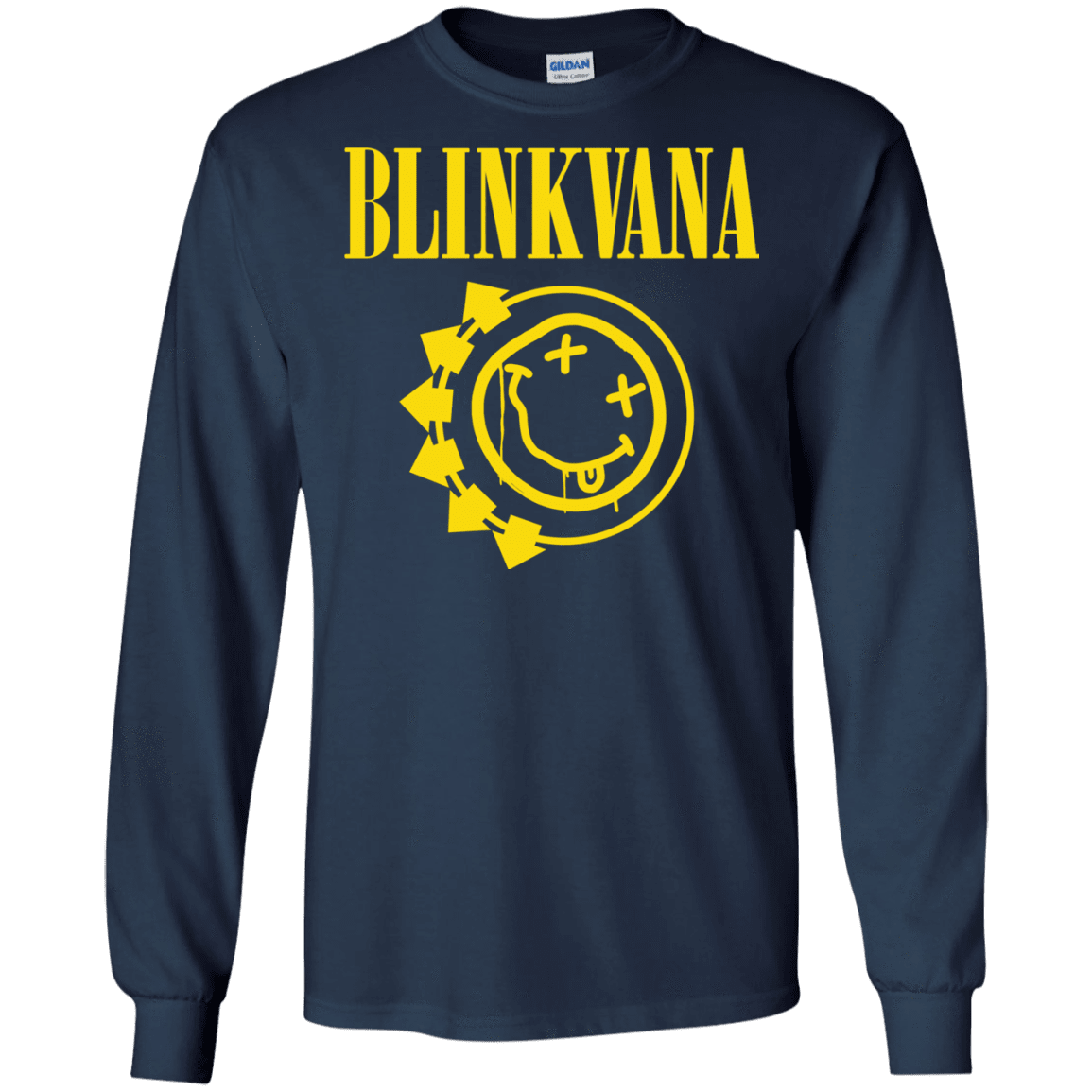 T-Shirts Navy / S Blinkvana Men's Long Sleeve T-Shirt