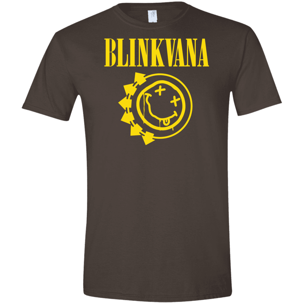 T-Shirts Dark Chocolate / S Blinkvana Men's Semi-Fitted Softstyle