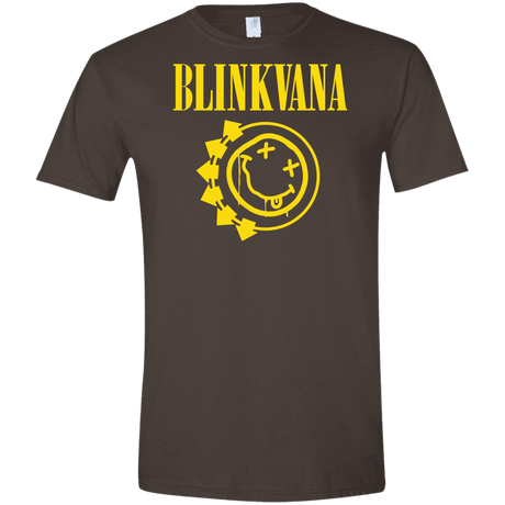 T-Shirts Dark Chocolate / S Blinkvana Men's Semi-Fitted Softstyle