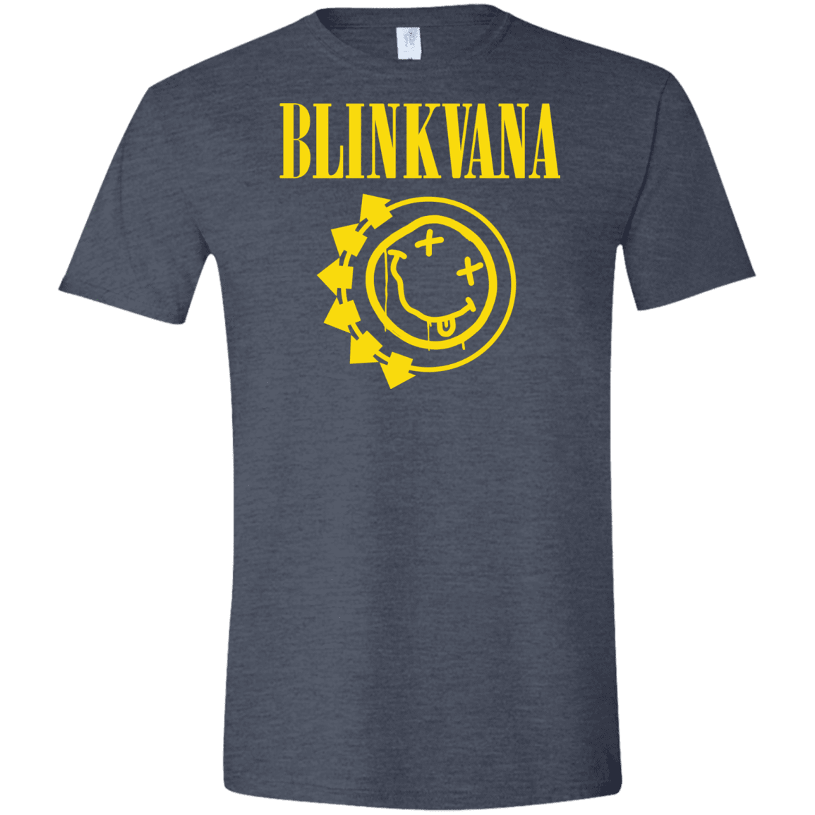 T-Shirts Heather Navy / S Blinkvana Men's Semi-Fitted Softstyle