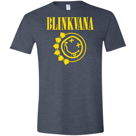 T-Shirts Heather Navy / S Blinkvana Men's Semi-Fitted Softstyle