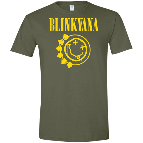 T-Shirts Military Green / S Blinkvana Men's Semi-Fitted Softstyle