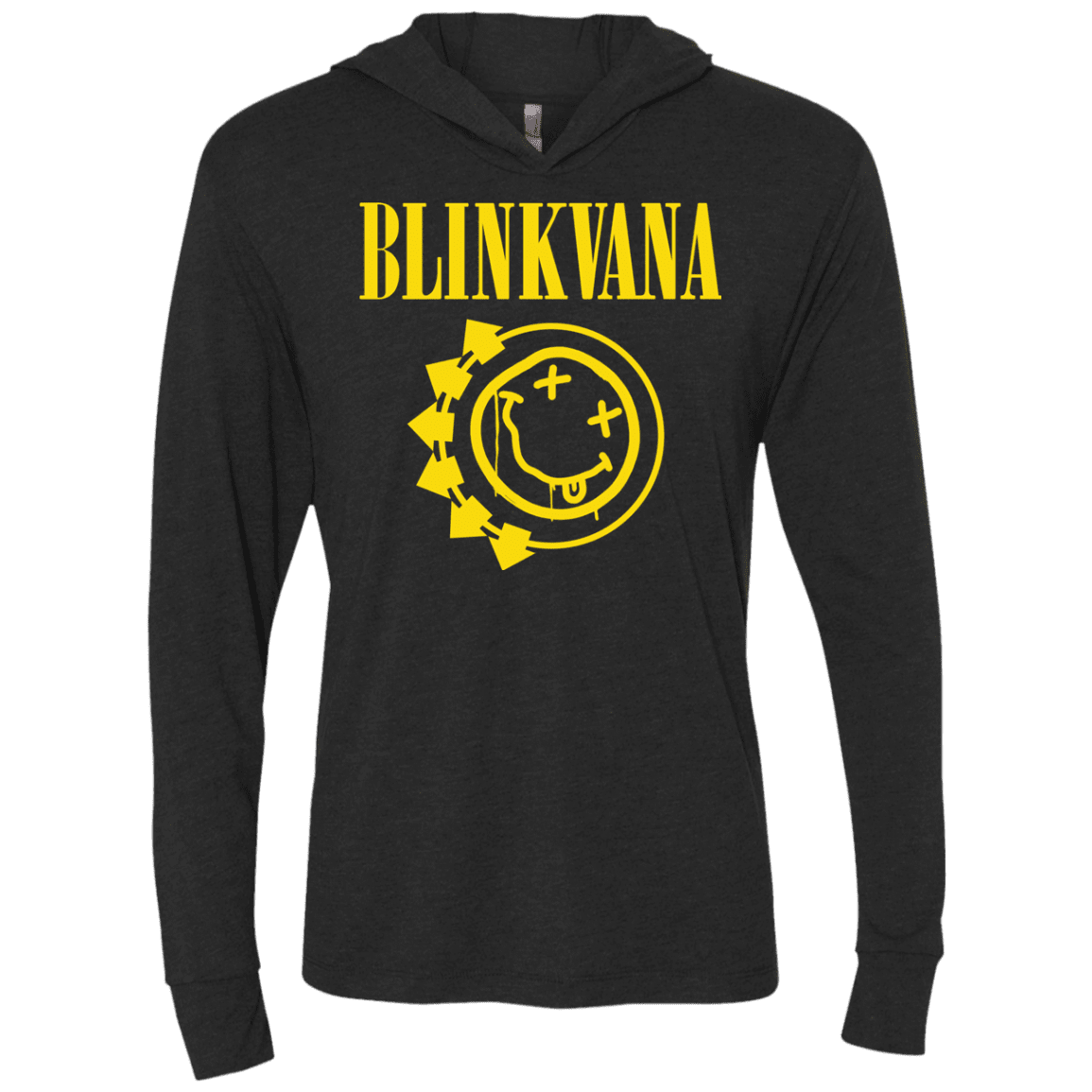 T-Shirts Vintage Black / X-Small Blinkvana Triblend Long Sleeve Hoodie Tee