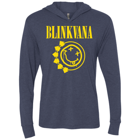 T-Shirts Vintage Navy / X-Small Blinkvana Triblend Long Sleeve Hoodie Tee