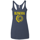 T-Shirts Vintage Navy / X-Small Blinkvana Women's Triblend Racerback Tank