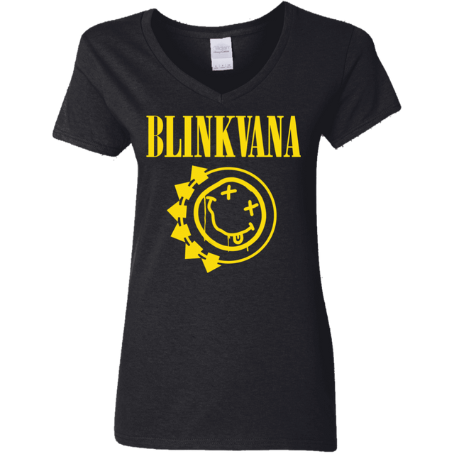 T-Shirts Black / S Blinkvana Women's V-Neck T-Shirt