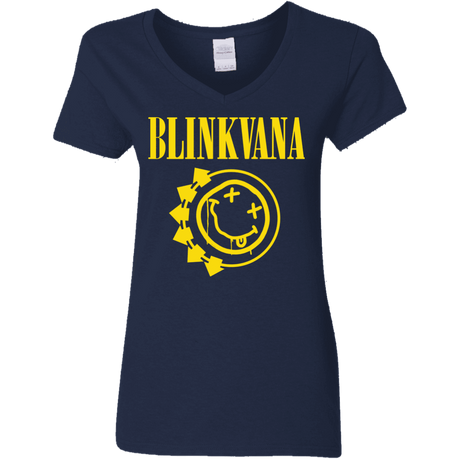 T-Shirts Navy / S Blinkvana Women's V-Neck T-Shirt