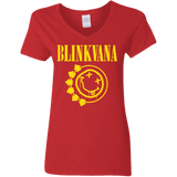 T-Shirts Red / S Blinkvana Women's V-Neck T-Shirt