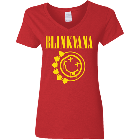 T-Shirts Red / S Blinkvana Women's V-Neck T-Shirt