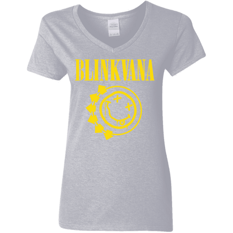 T-Shirts Sport Grey / S Blinkvana Women's V-Neck T-Shirt