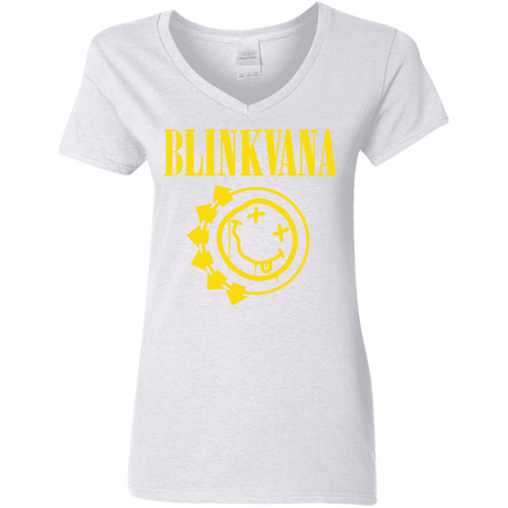 T-Shirts White / S Blinkvana Women's V-Neck T-Shirt