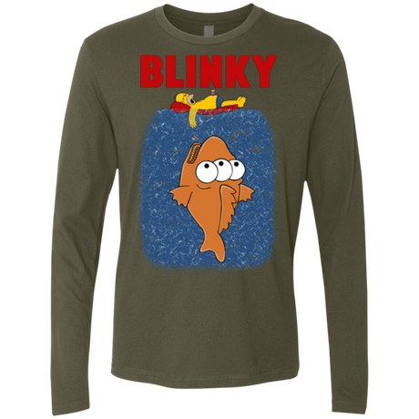 T-Shirts Military Green / Small Blinky Jaws Men's Premium Long Sleeve