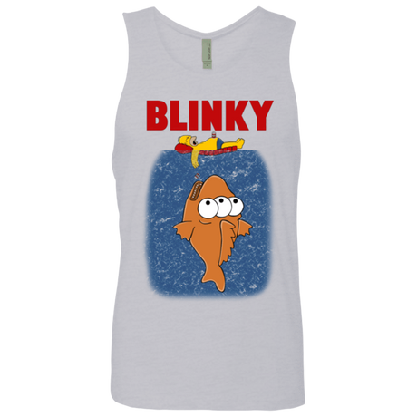T-Shirts Heather Grey / Small Blinky Jaws Men's Premium Tank Top
