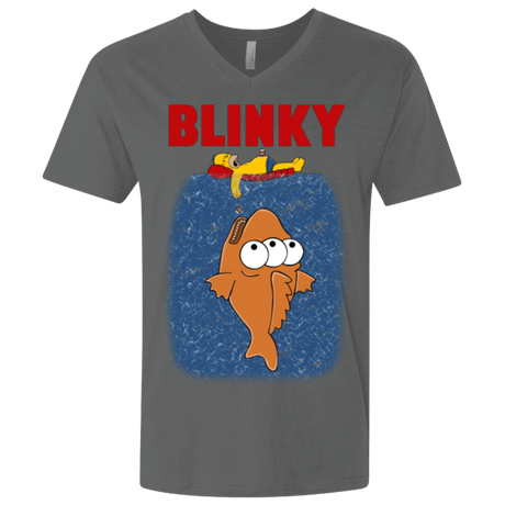 T-Shirts Heavy Metal / X-Small Blinky Jaws Men's Premium V-Neck