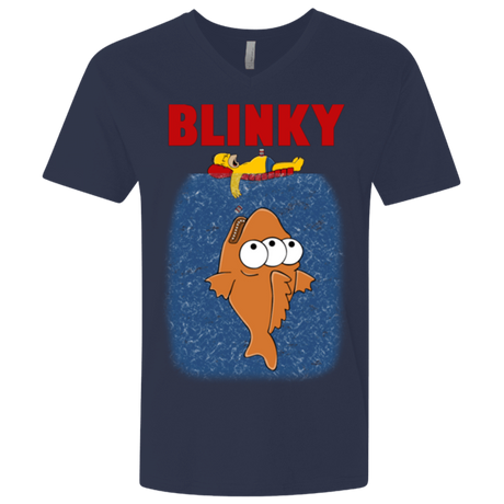 T-Shirts Midnight Navy / X-Small Blinky Jaws Men's Premium V-Neck